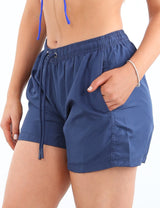 Traje de baño short corto azul marino