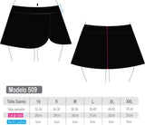 Navy blue skirt bikini briefs