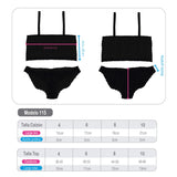 Traje de baño niña dos piezas fucsia