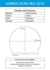 Gorro de natación de silicona negro