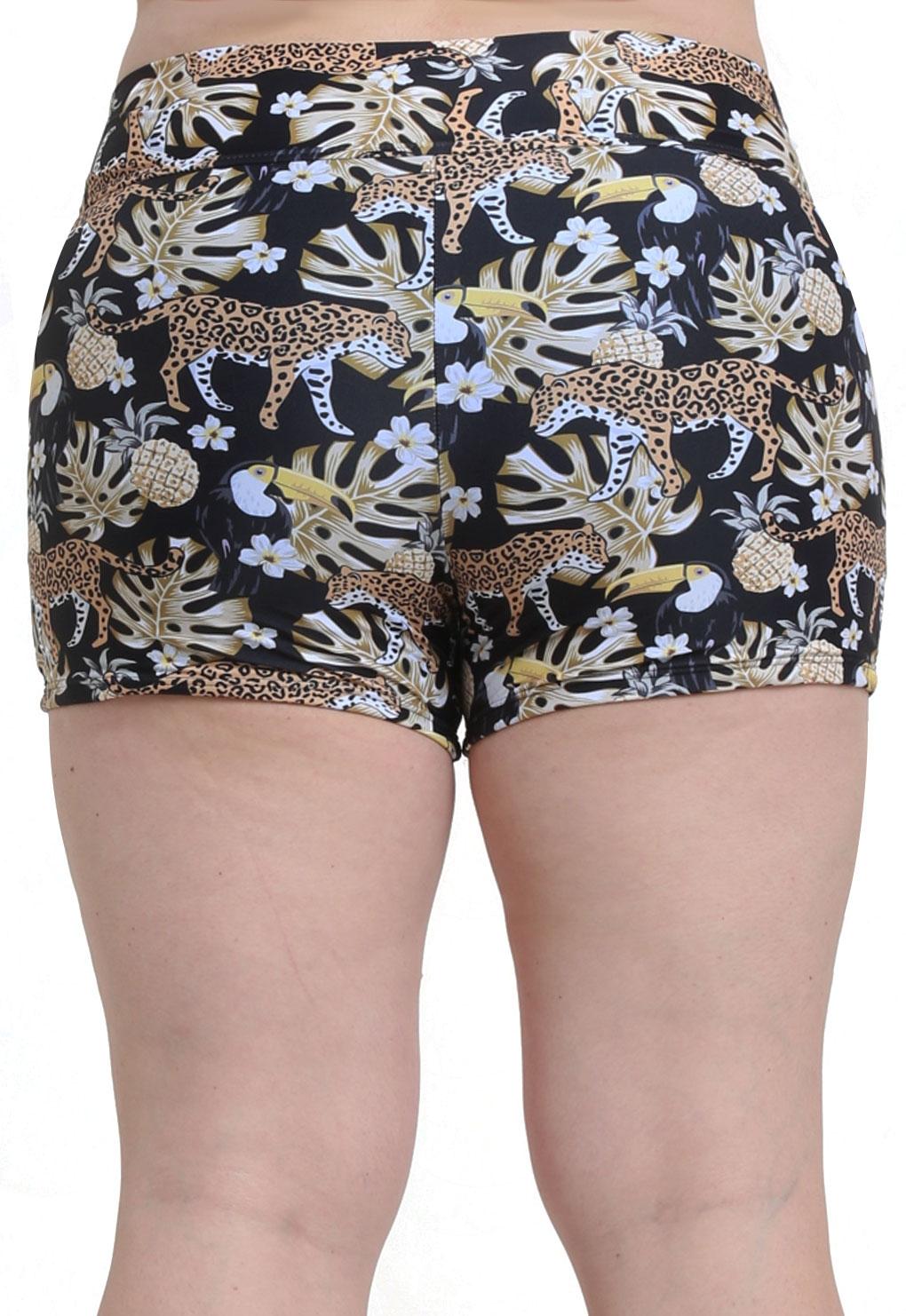 Hot style bikini shorts with yellow print