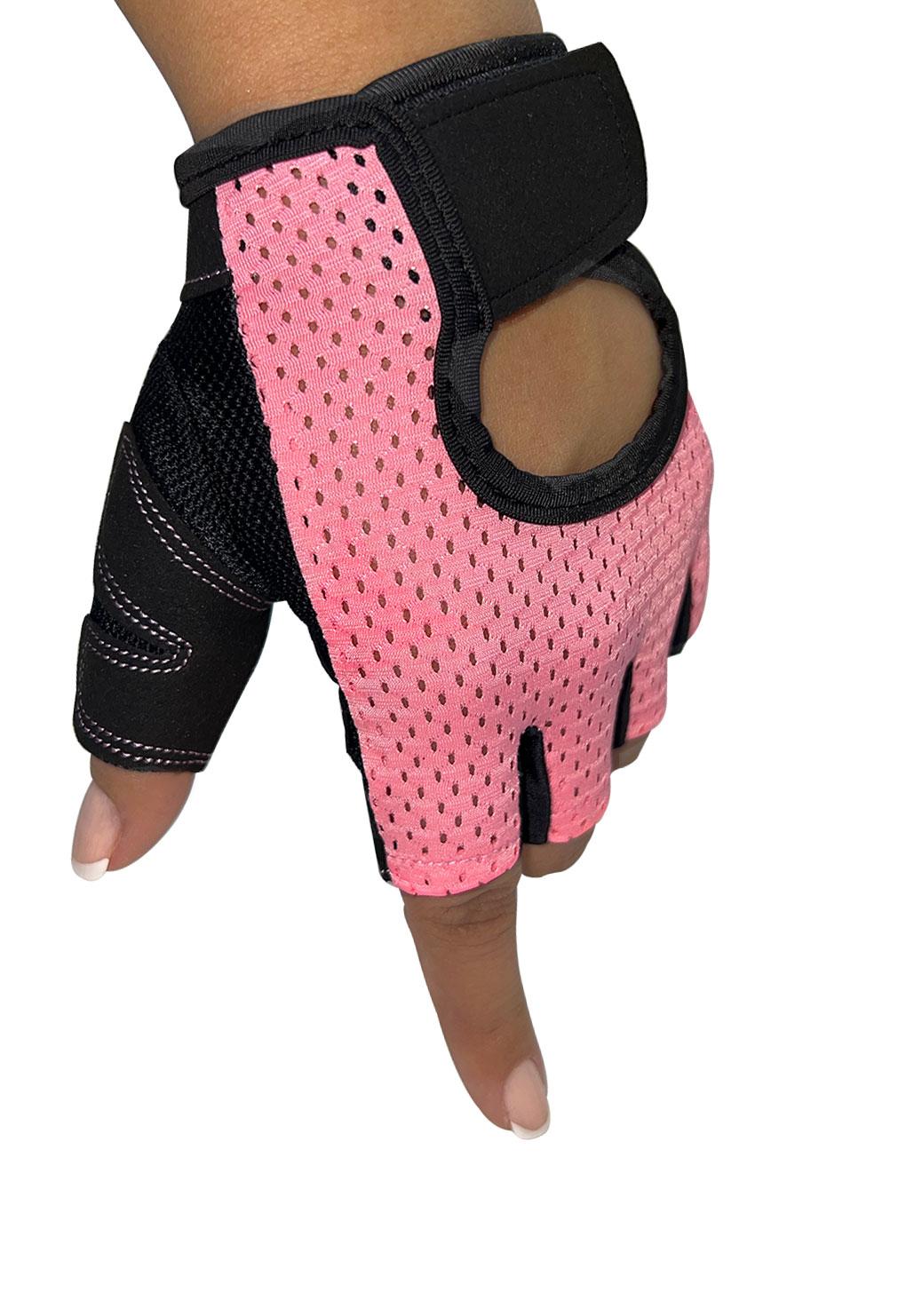 Guantes deportivos rosados