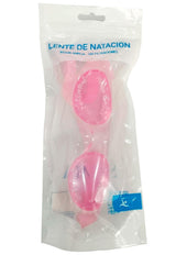Lente para natación con correa de silicona rosado
