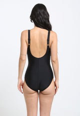 Traje de Baño Deportivo Corte Busto Fucsia Con Protección UV Integrada