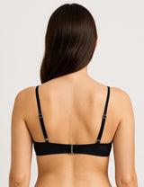 Bikini triángulo con nudo negro