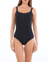 Black slimming sports swimsuit