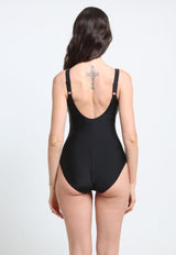 Traje De Baño Deportivo Material Resistente Diseño Costado verde