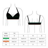 Bikini sostén con copa blanda C-D  negro