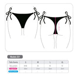 Bikini calzón colaless basico con amarras azul