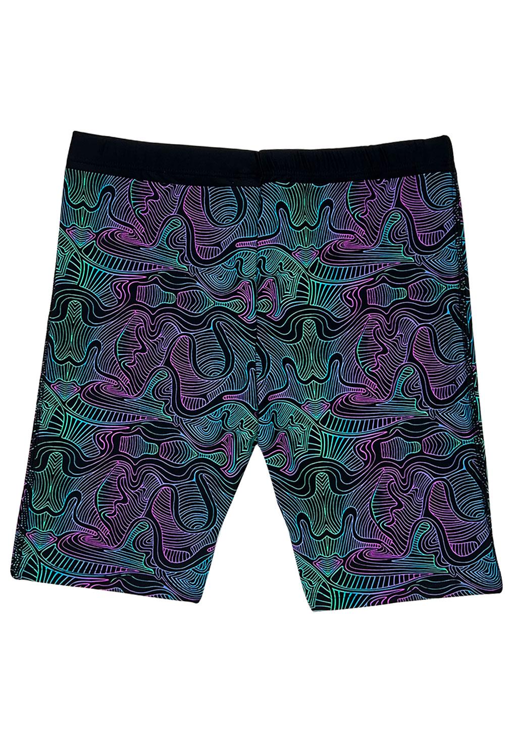 Calza biker estampado rosado y verde