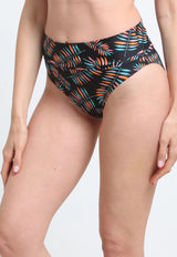 Bikini calzón pin up doble uso estampado hojas