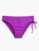 Purple adjustable drape bikini briefs