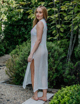 Salida de playa vestido largo blanco