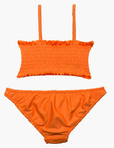 Traje de baño niña dos piezas naranja