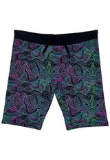 Calza biker estampado rosado y verde