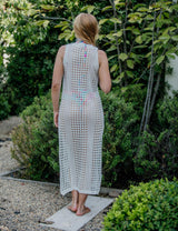 Salida de playa vestido largo blanco