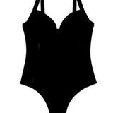 Traje de baño de una pieza rebajado negro