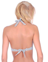 Bikini sostén con barba y relleno negro