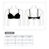 Bikini estilo sostén drapeado negro