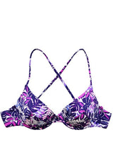 Bikini sostén con amarras estampado morado
