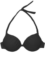 Bikini sostén drapeado negro