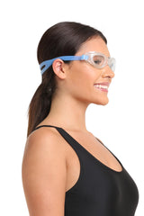 Lente para natación con correa de silicona azul