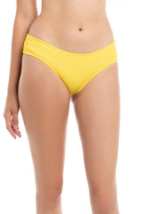 Bikini culotte con textura amarillo