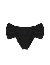 Black draped side bikini briefs