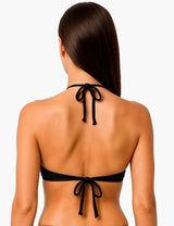 Bikini bandeau pretina negro