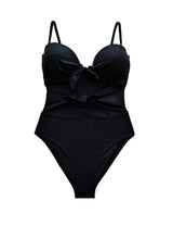 Trikini con doble nudo color negro