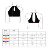 Bikini Peto deportivo halter negro