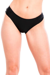 Black draped bikini briefs
