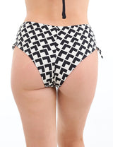 Bikini calzón cadera ajustable estampado beige