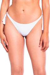 Bikini calzón tanga con amarras blanco