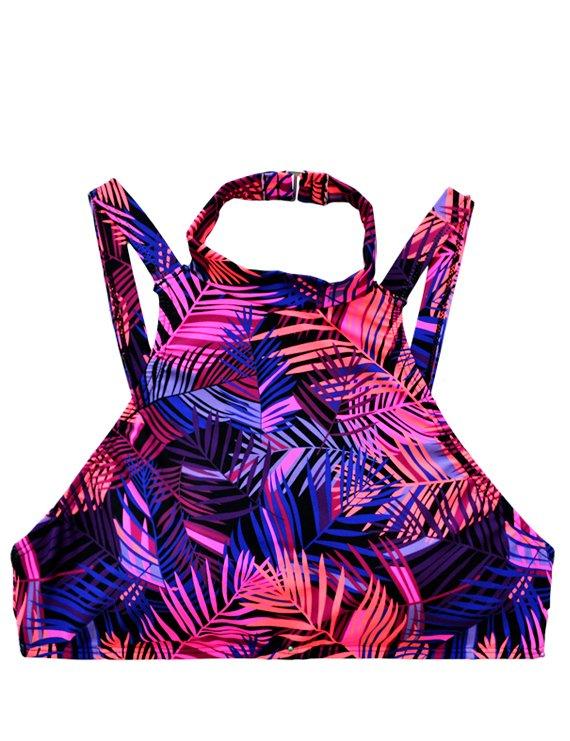 Bikini peto alto estampado morado