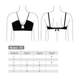 Bikini bandeau pretina estampado