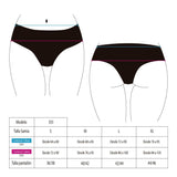 Bikini calzón con vuelos morado