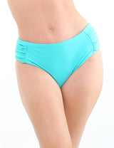 Bikini calzón tanga drapeado verde