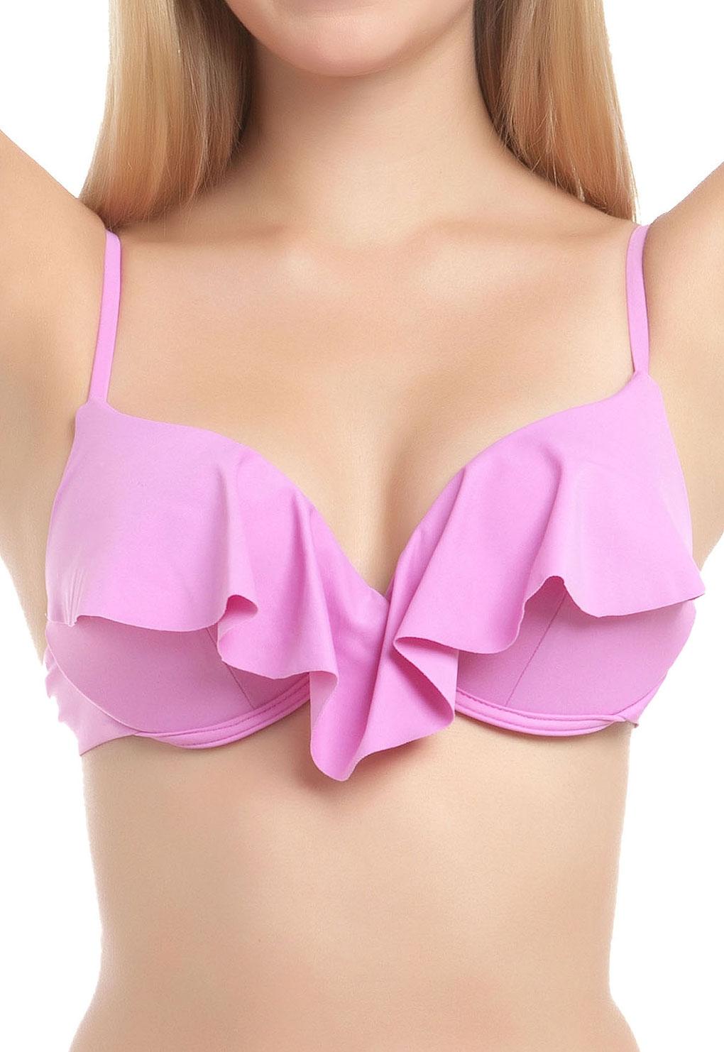 Bikini con vuelos morado