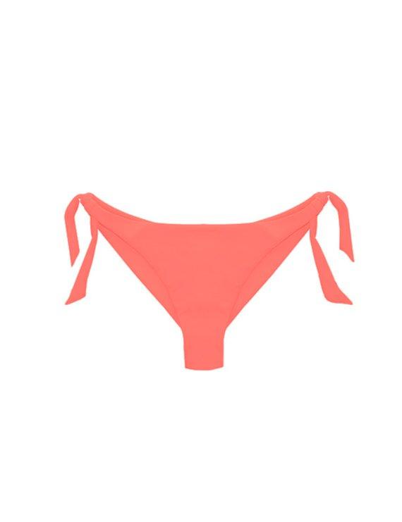 Bikini calzón tanga con amarras color naranja