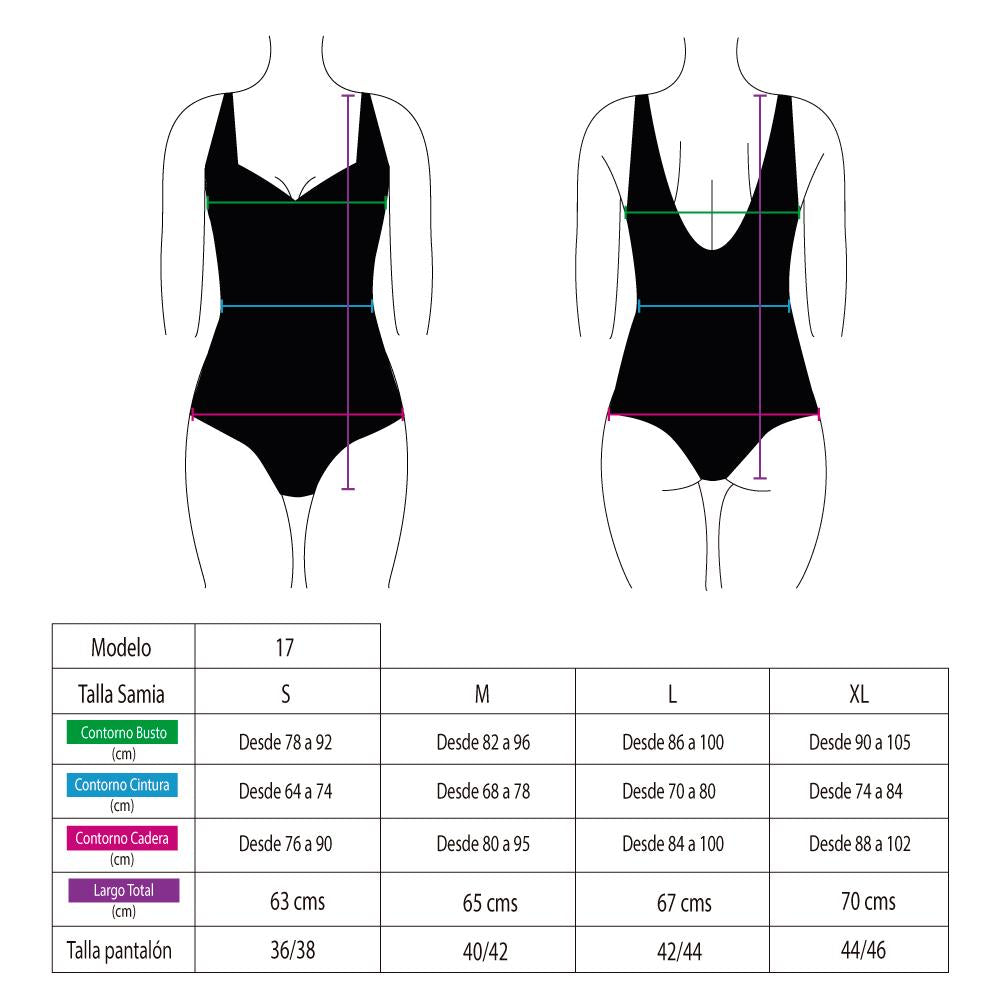 Traje de baño deportivo para busto grande estampado negro