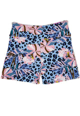 Bikini shorts for girls with a light blue print