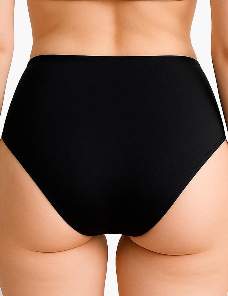 Bikini calzón estilo pin up negro