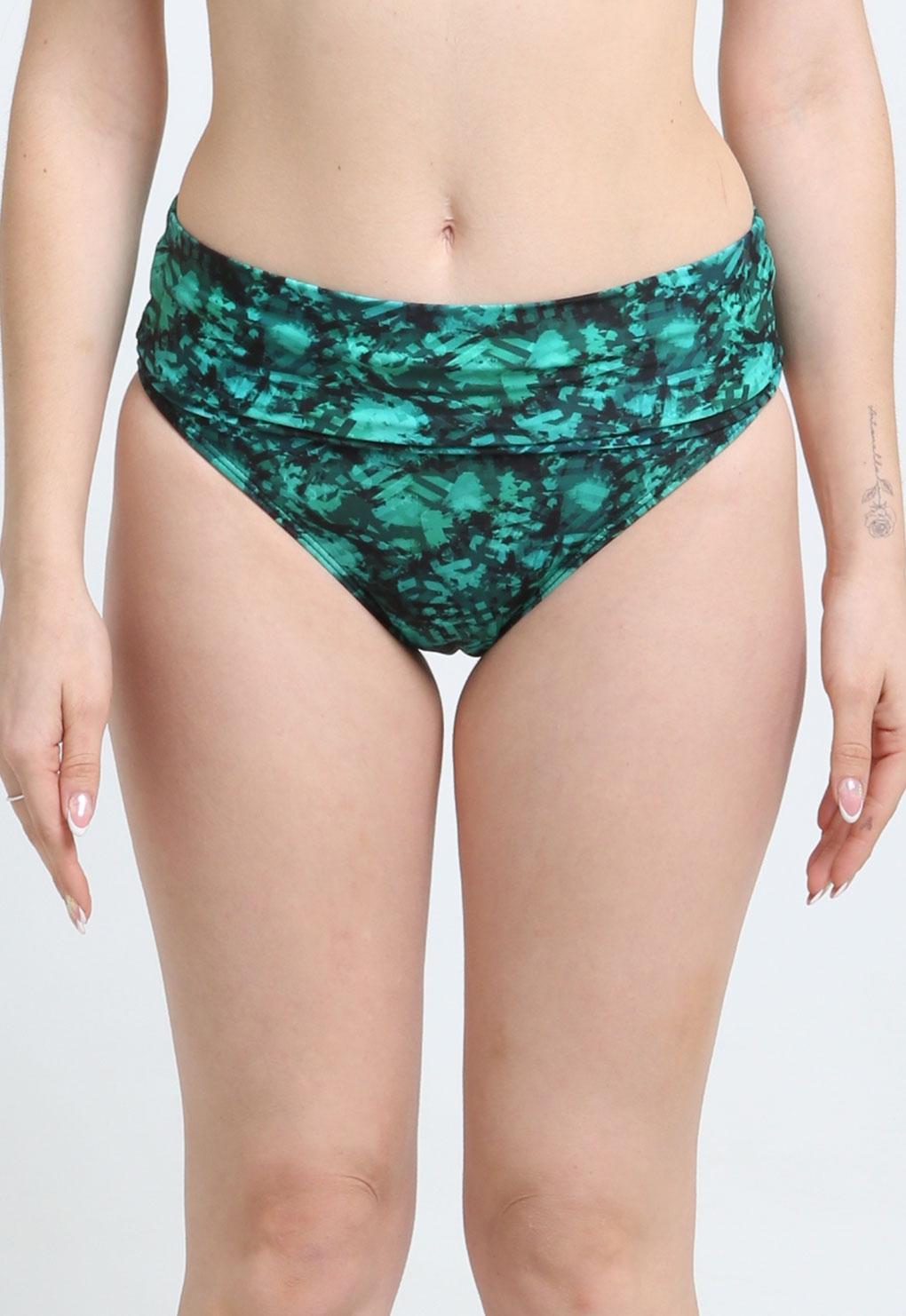 Bikini calzón pin up doble uso estampado verde