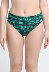 Bikini calzón pin up doble uso estampado verde