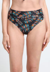 Bikini calzón pin up doble uso estampado hojas