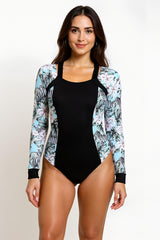 Traje de baño deportivo manga larga estampado