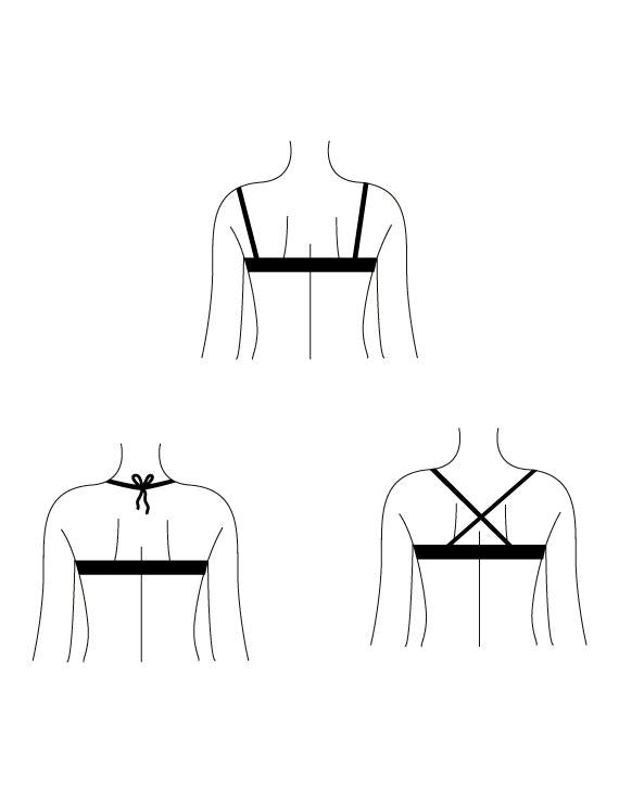 Bikini sostén con copa blanda C-D  negro