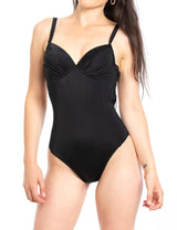 Traje de baño de una pieza rebajado negro