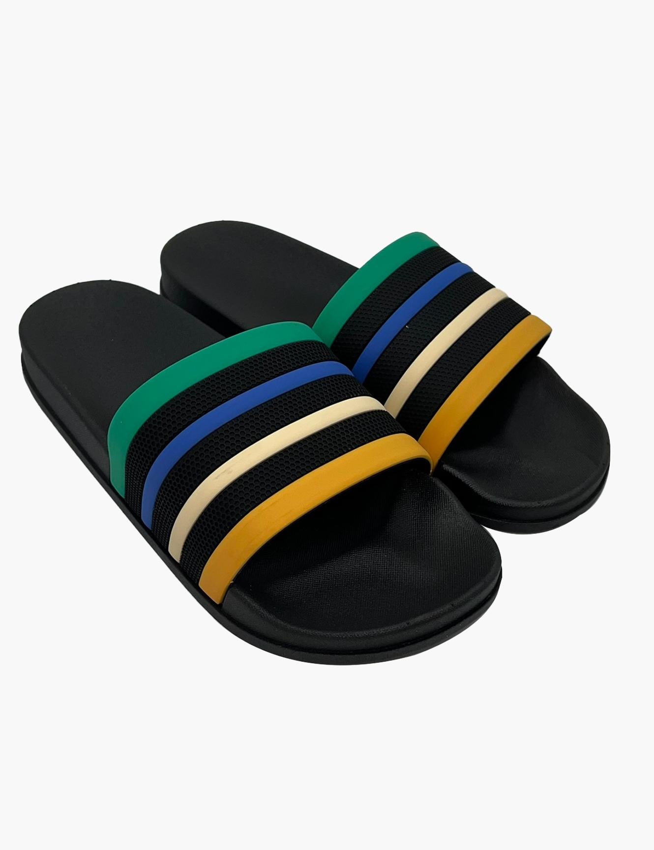 Sandalias mujer goma naranja